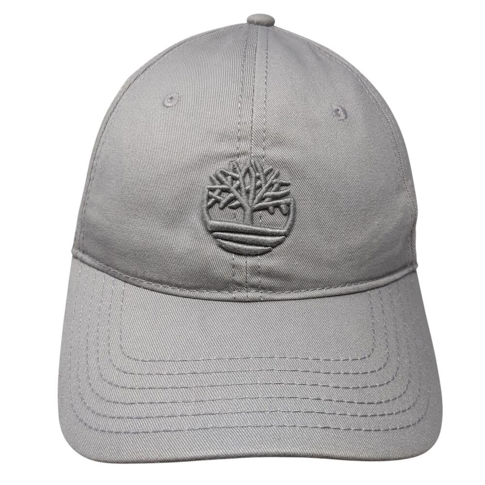 Timberland Strapback Baseball Cap Gray One Size Adjustable Embroidered 6 Panel